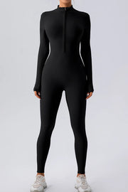 Half Zip Mock Neck Active Jumpsuit — view 17
