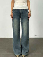Vintage Wash Wide Leg Jeans: Timeless Style Meets Comfort — view 4
