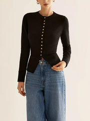 Button-Down Slim Fit Cardigan — view 3