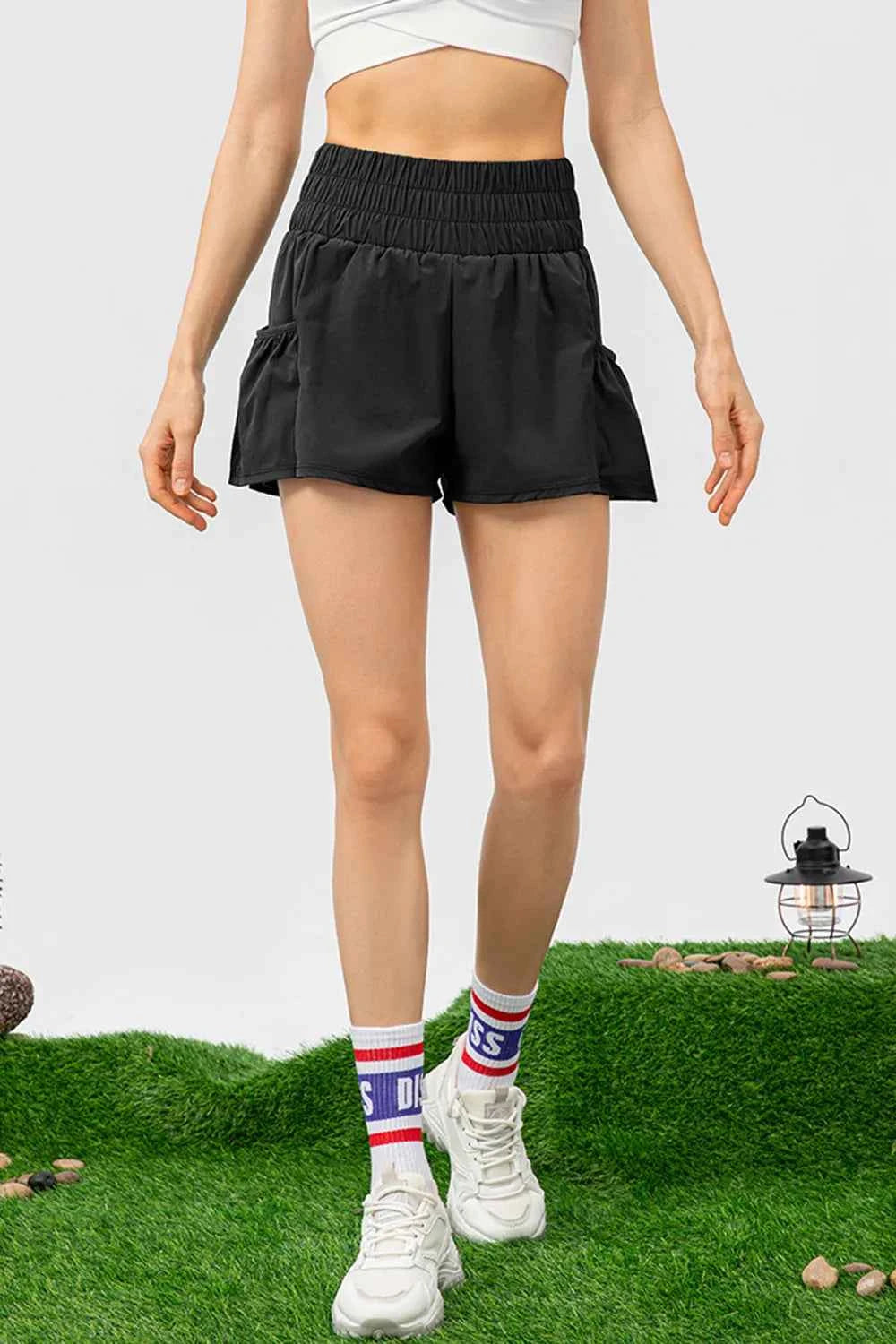Elastic Waist Pocketed Active Shorts for Ultimate Comfort — view 18