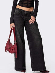 Vintage Wash Wide Leg Jeans - Timeless Style & Comfort — view 6