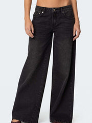 Vintage Wash Wide Leg Jeans - Timeless Style & Comfort — view 8