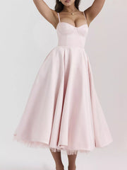 Sweetheart Neck A-Line Midi Dress — view 11