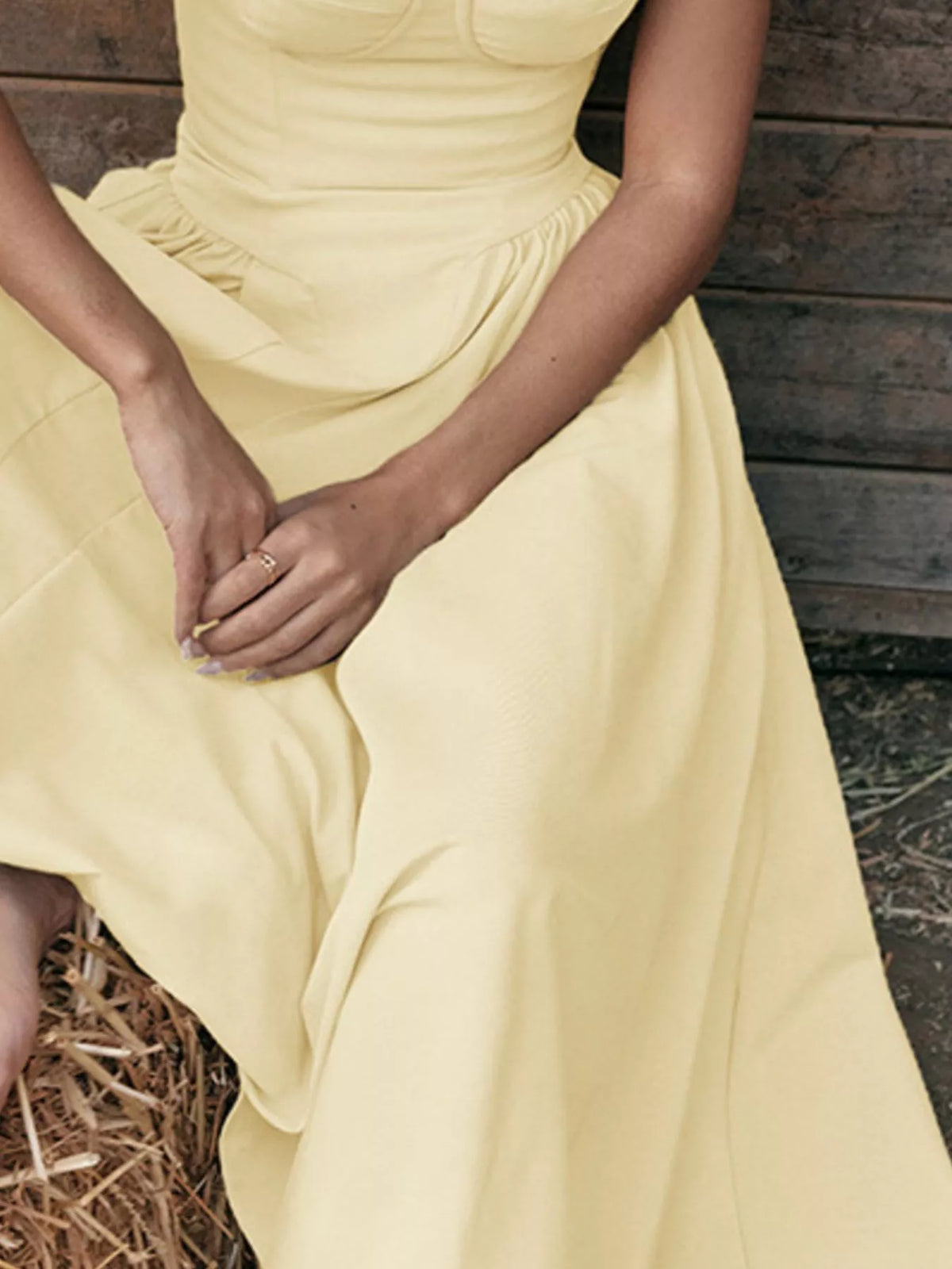 Sweetheart Neck Spaghetti Strap Midi Dress — view 11