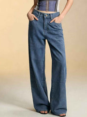 Bow Back Wide Leg Jeans - Effortless Style and Comfort — view 4