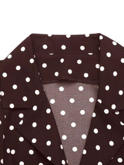 Polka Dot Long Sleeve Shirt Dress — view 11