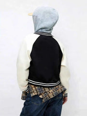 Contrast Sleeve Snap Down Jacket - Style Meets Comfort — view 4