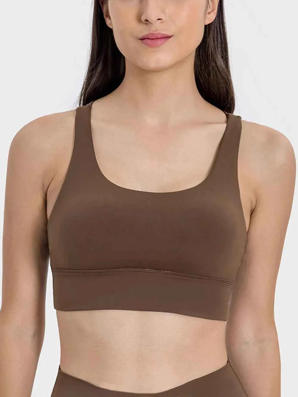 Millennia Crisscross Scoop Neck Active Tank — view 4
