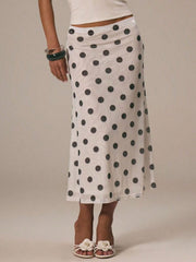 Chic & Versatile Polka Dot Midi Skirt for Effortless Style — view 5