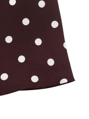 Polka Dot Long Sleeve Shirt Dress — view 13