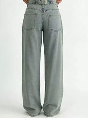 Wide Leg Washed Jeans - Effortless Style and Comfort — view 8