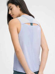 Cutout Back Round Neck Active Tank - Elevate Your Workout Wardrobe — view 14