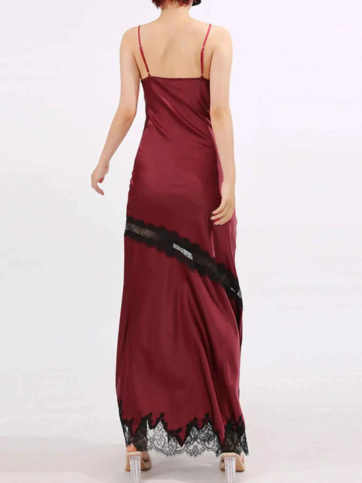 Slit Lace Detail Maxi Cami Dress — view 5