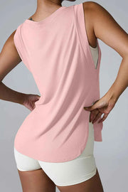 Slit Round Neck Active Tank - Ultimate Comfort & Style — view 15