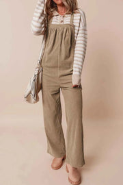Square Neck Wide Strap Overalls — view 2