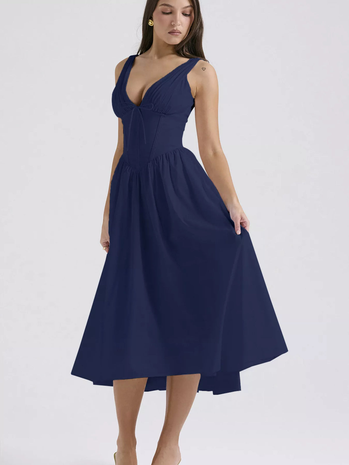 V-Neck Sleeveless Midi Dress — view 17