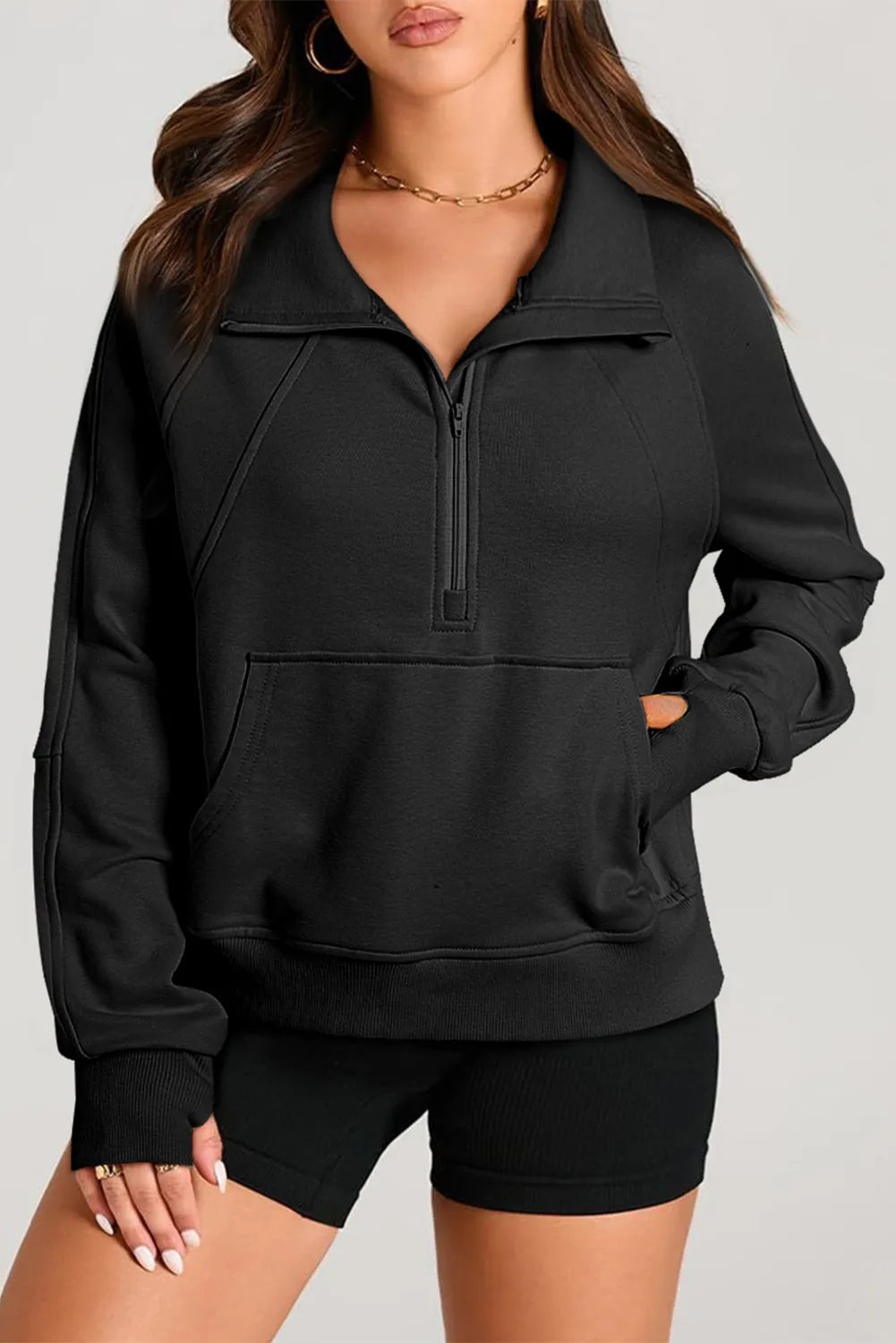 Half Zip Long Sleeve Sweatshirt — view 13