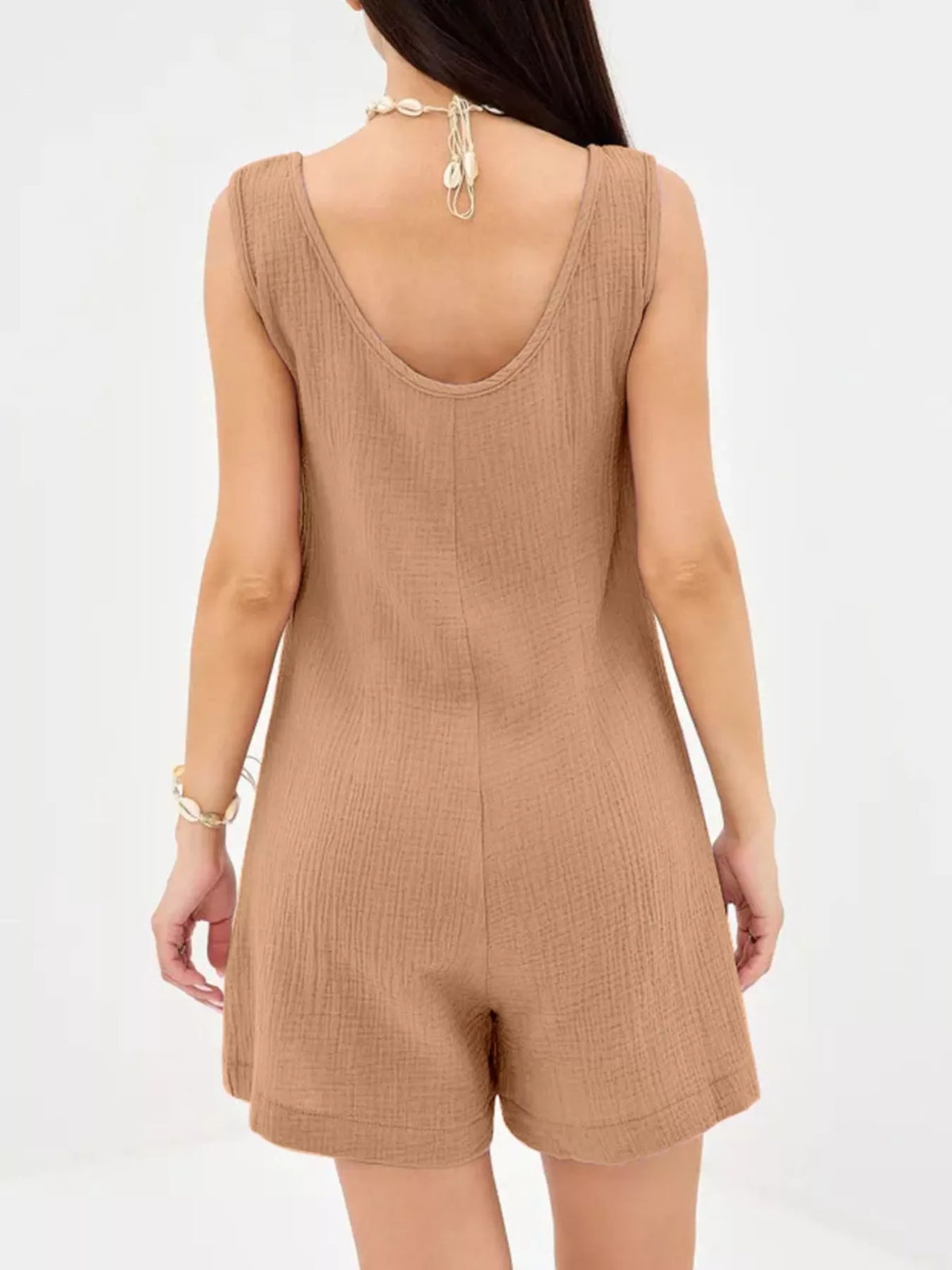 Casual Button-Down Sleeveless Romper — view 21
