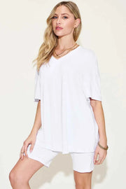 Transform Your Style with Our V-Neck T-Shirt and Shorts Set — view 13