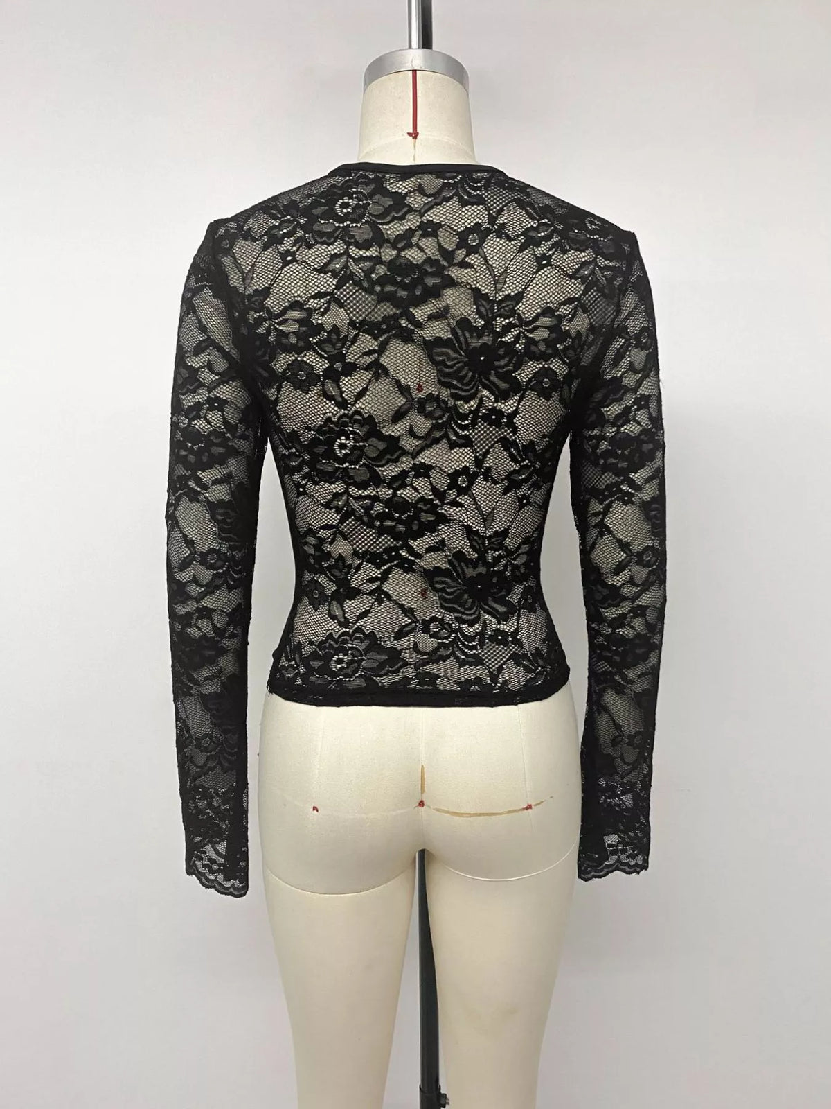 Lace Sleeve Square Neck Top — view 9