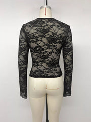 Lace Sleeve Square Neck Top — view 9