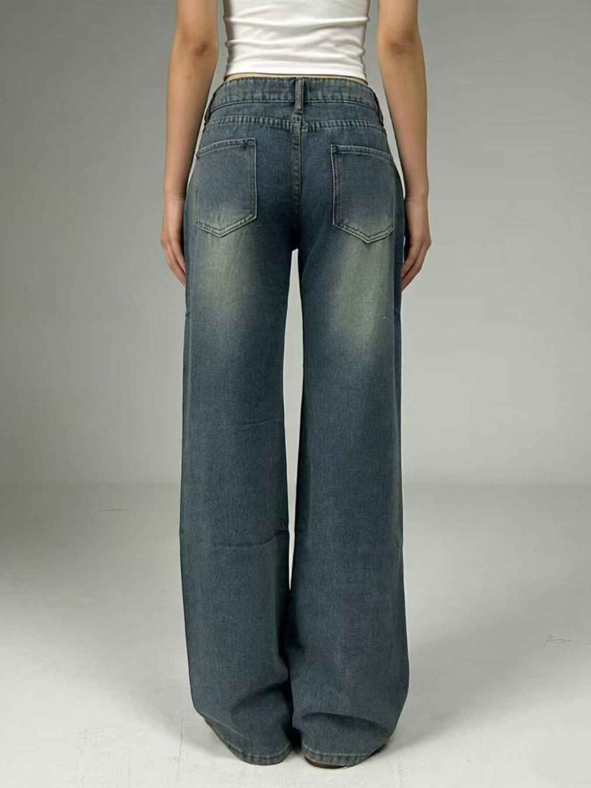 Vintage Wash Wide Leg Jeans: Timeless Style Meets Comfort — view 5