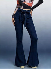 Bow-Tie High-Waisted Flare Jeans: Elevate Your Style — view 11