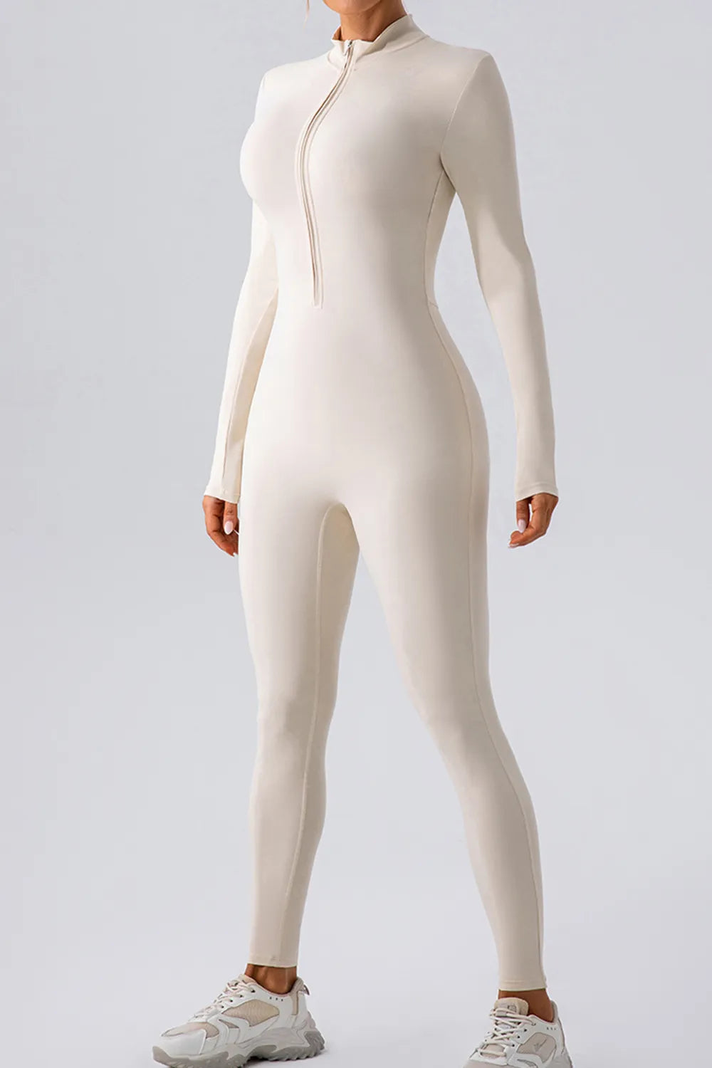 Half Zip Mock Neck Active Jumpsuit — view 13