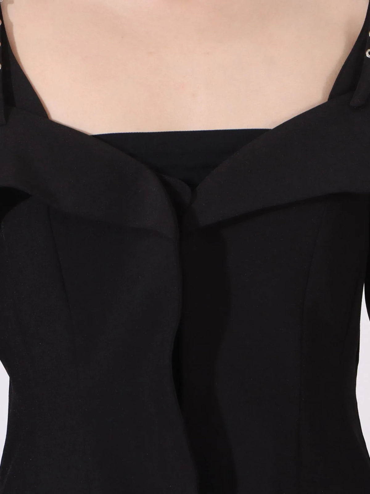 Ruffled Cold Shoulder Long Sleeve Outerwear — view 10