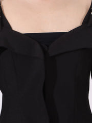 Ruffled Cold Shoulder Long Sleeve Outerwear — view 10