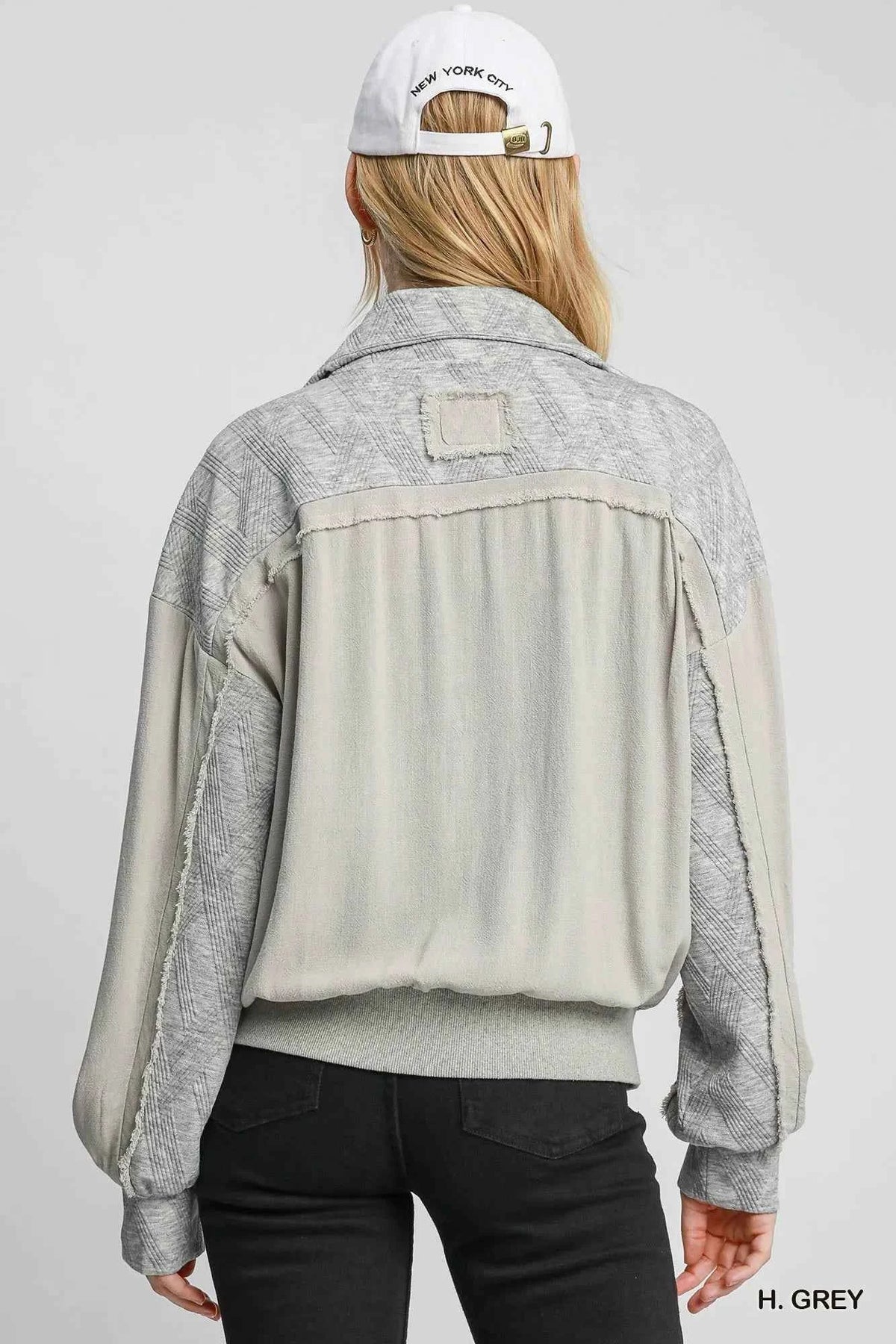 Two-Way Jacquard Zip-Up Jacket – Elevate Your Style — view 2