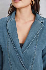 Pocketed Button Up Denim Jacket — view 9