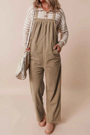 Square Neck Wide Strap Overalls — view 1