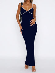 Lace Detail Slim Fit Bodycon Maxi Dress — view 4