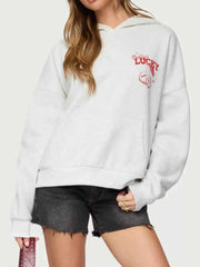 Drop Shoulder Graphic Hoodie with Kangaroo Pocket — view 5