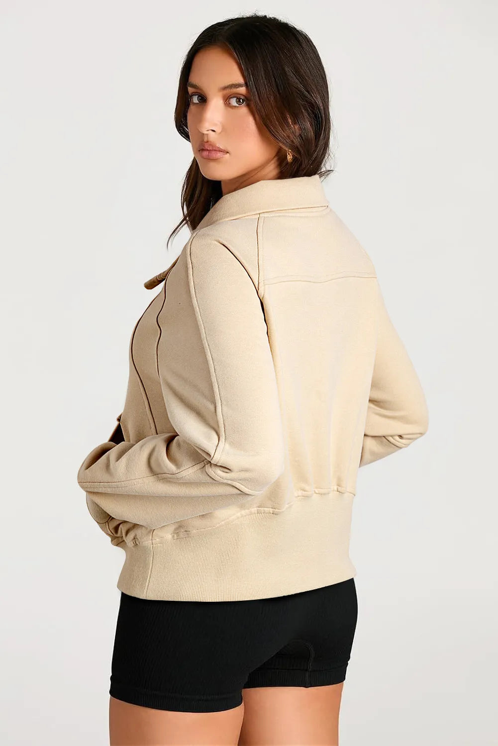 Half Zip Long Sleeve Sweatshirt — view 30