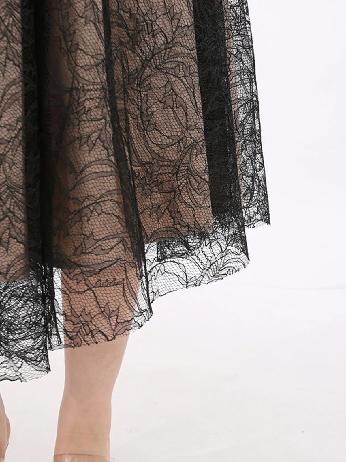 Lace Square Neck Midi Dress — view 11