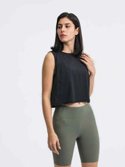 Round Neck Cropped Active Tank for Ultimate Comfort — view 21