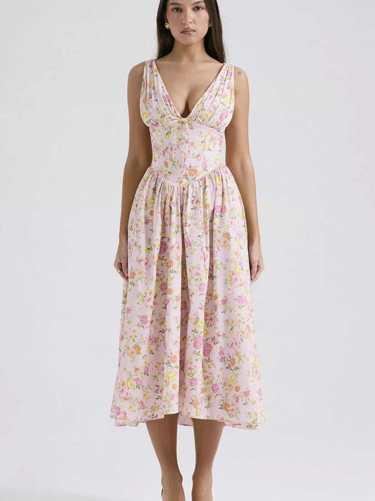 V-Neck Sleeveless Midi Dress — view 10