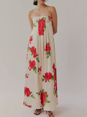 Floral Print Sleeveless Maxi Dress — view 20