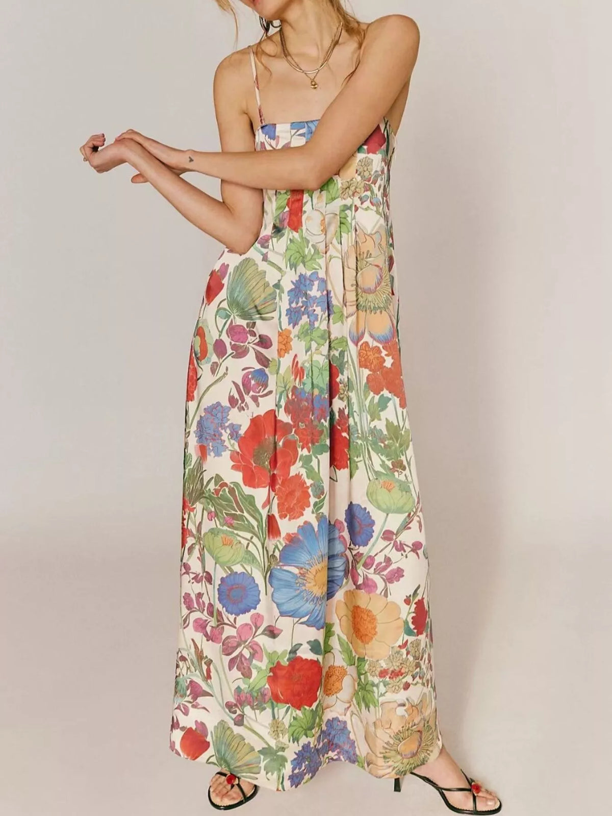 Floral Print Sleeveless Maxi Dress — view 15