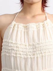 Backless Halter Neck Ruched Maxi Dress — view 6