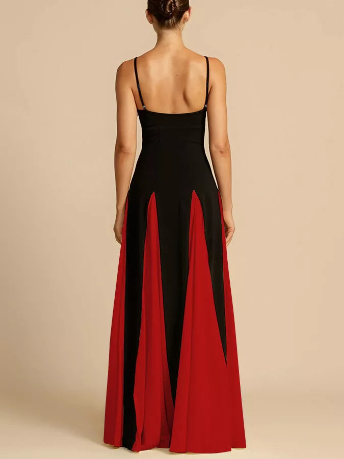 Two-Tone Flowing Maxi Dress — view 9