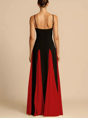 Two-Tone Flowing Maxi Dress — view 9