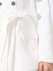 Flower Long Sleeve Blazer and Pants Set — view 7