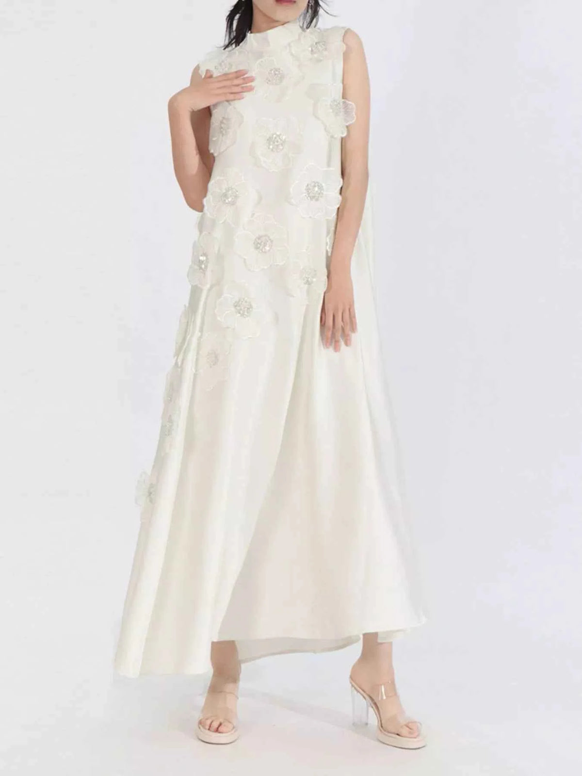 Floral Embellished Sleeveless Maxi Dress — view 5
