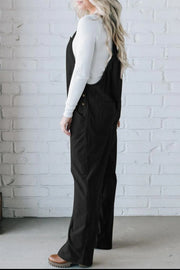 Square Neck Wide Strap Overalls — view 8
