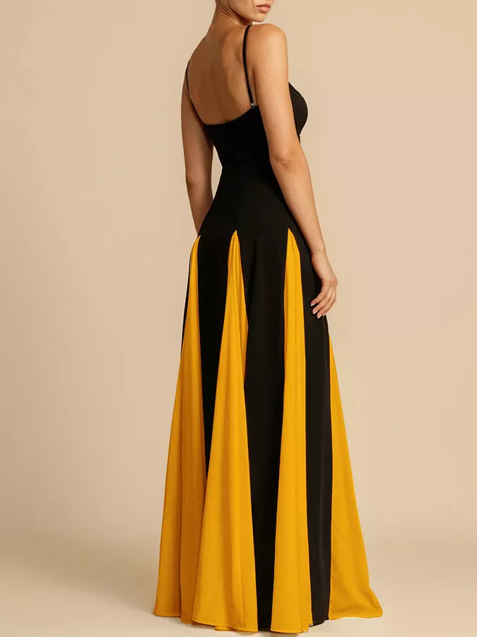 Two-Tone Flowing Maxi Dress — view 11
