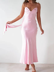 Satin Backless Cami Dress — view 17