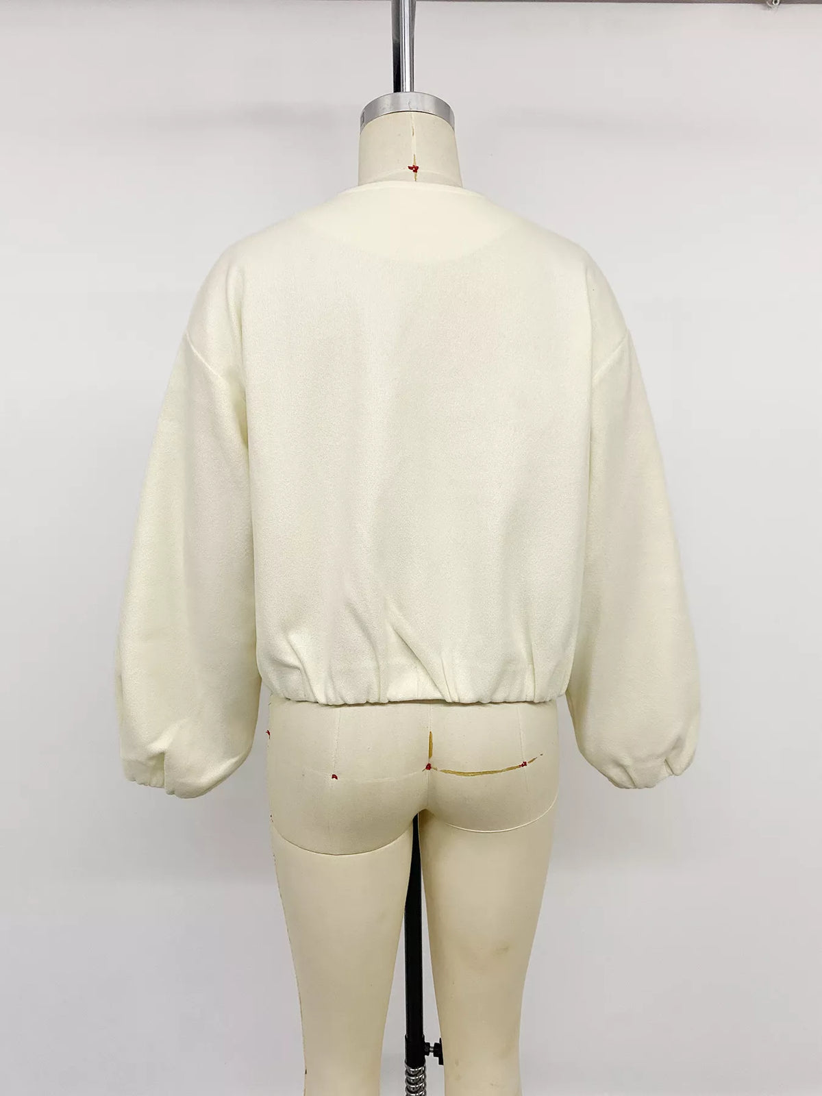 Fleece Bomber Jacket with Zipper Closure — view 13